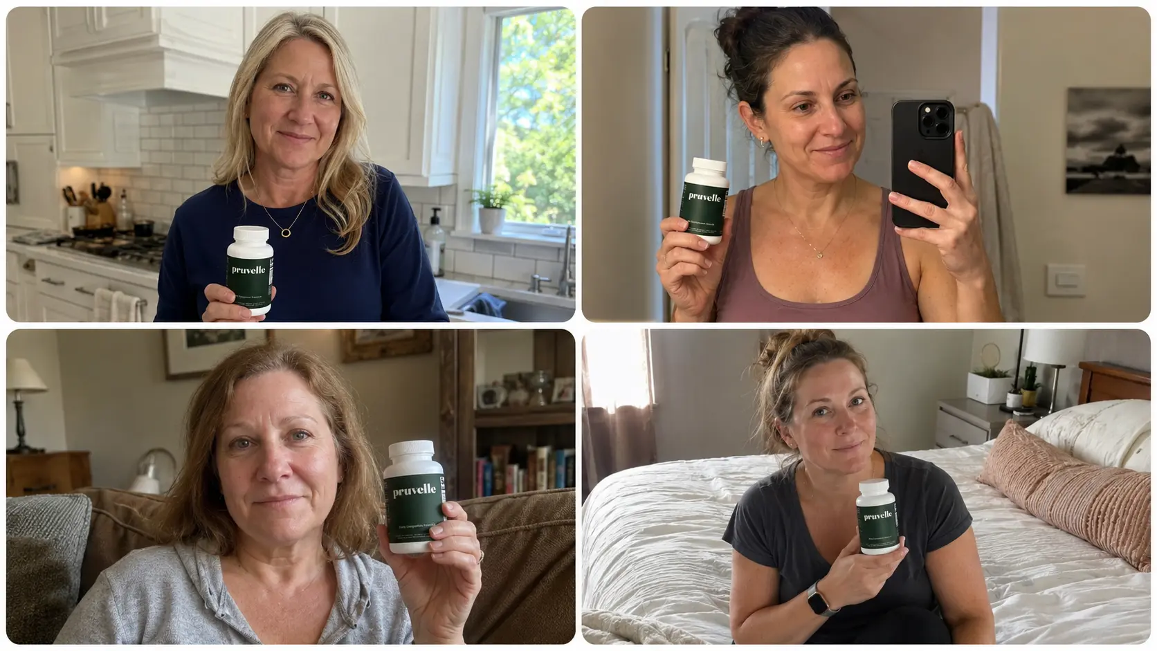 Real women holding Pruvelle at home